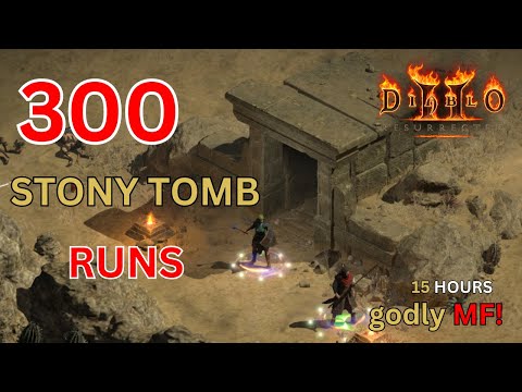 300 STONY TOMB RUNS  godly drop highlights- Diablo 2 resurrected