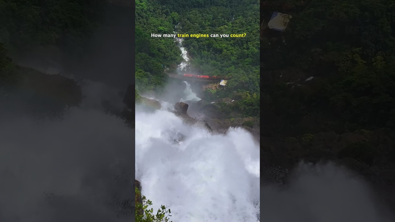 A single take of Mighty Dudhsagar waterfalls. #dudhsagarwaterfalls #goa
