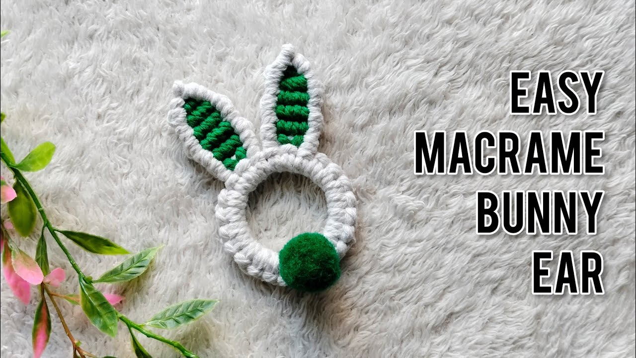 Macrame Bunny Ear | DIY Bunny Ornament 🐰 | Easy Easter Macramé for Beginners | Macrame Animals 
