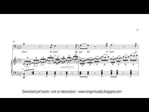 Toreador Song piano karaoke + vocal guide