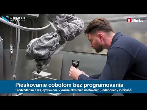 Pieskovanie kolaboratívnym robotom bez programovania
