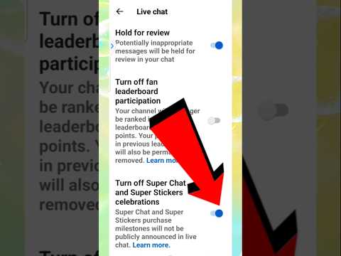 How To On/Off Super Chat And Stiker#shorts#shortsfeed #super chat and stiker