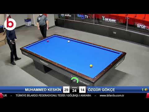 MUHAMMED KESKİN & ÖZGÜR GÖKÇE Bilardo Maçı - 2022 ERKEKLER 1.ETAP-3.TUR