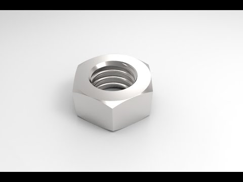 ► SolidWorks Tutorial - How To Create Thread Of A Nut Using Existing Thread Of A Bolt Video