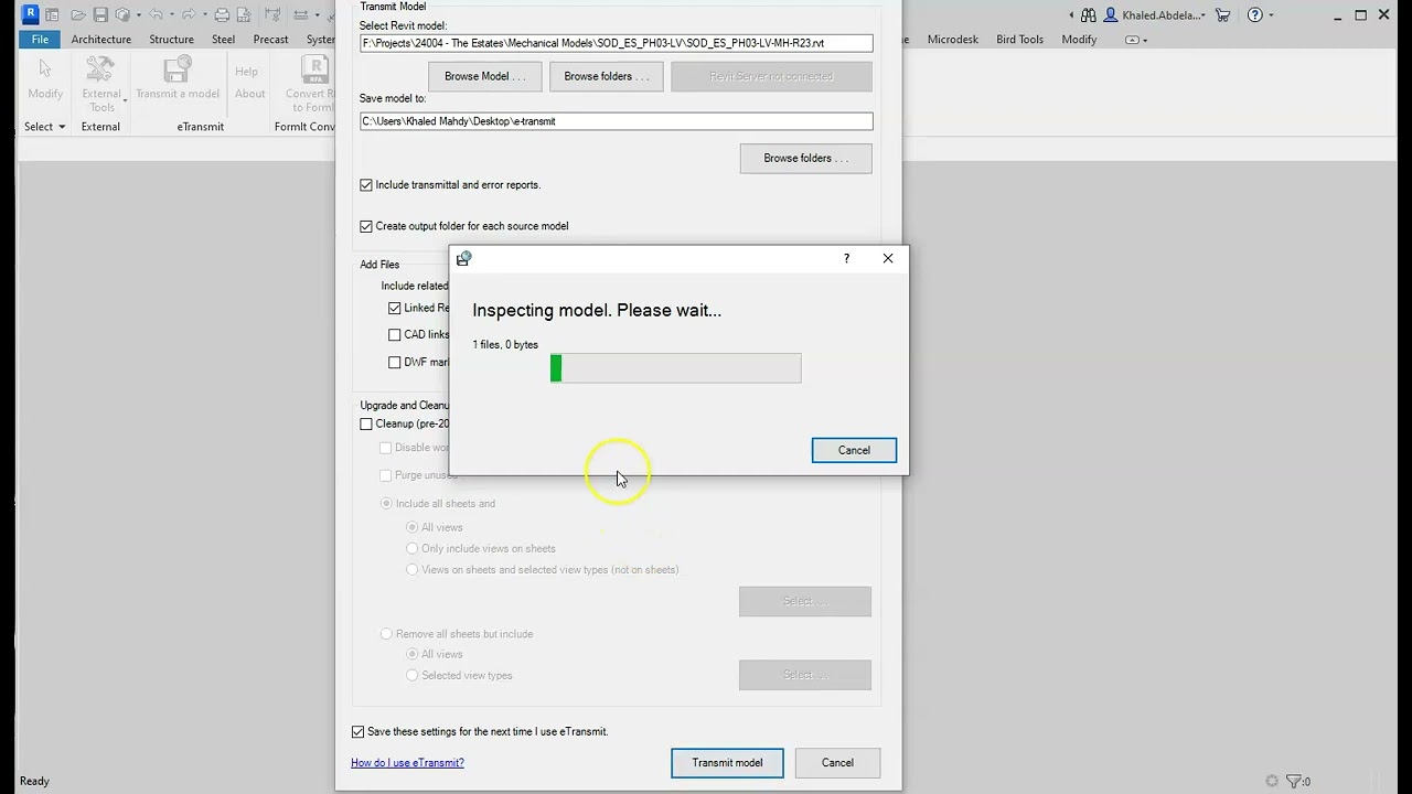 How to e-Transmit a model from Revit - The best way to export models with its links