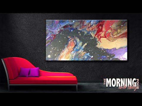 🌌 Galaxy River 🌌 Tutorial Acrylic Pour Fluid Art - Oddly Satisfying