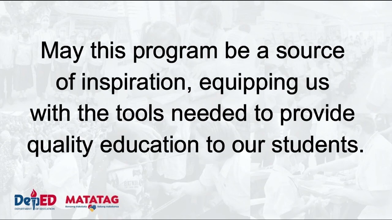 DepEd Matatag Training Opening Prayer