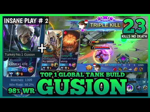 98% WIN RATE | TANK BUILD GUSION | 23 KILLS NO DEATH | TURKEY NO. 1 TOP GLOBAL By KANEKI