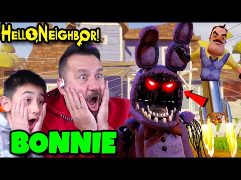MASTER KAZIM BECAME BONNIE! HE BECAME A ROCKET! WE RESCUED BONNIE! | HELLO NEIGHBOR BONNIE MOD!