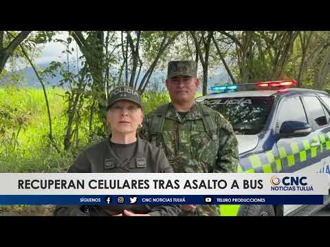 👮 Capturan a presunto asaltante de bus en la vía Florida–Pradera con incautación de arma y celulares