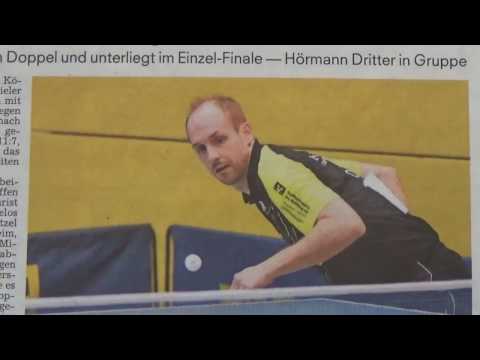 Table Tennis Lokalpresse ueber Dr Nico Christ TV Hilpoltstein  Bayerischer Meister 2017 Doppel