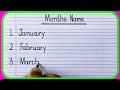 January February Months Name January February Ki Spelling Mahino Ke Naam January February March