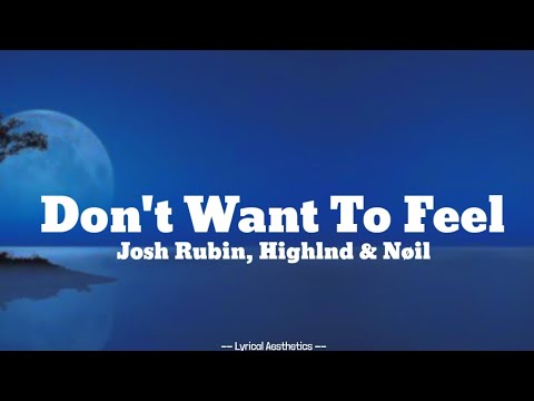 Don't Want To Feel - Josh Rubin ' Highlnd & Nøil- Lyrics