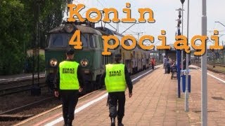 preview picture of video 'Trains / Pociągi towarowe i pasażerskie w Koninie'