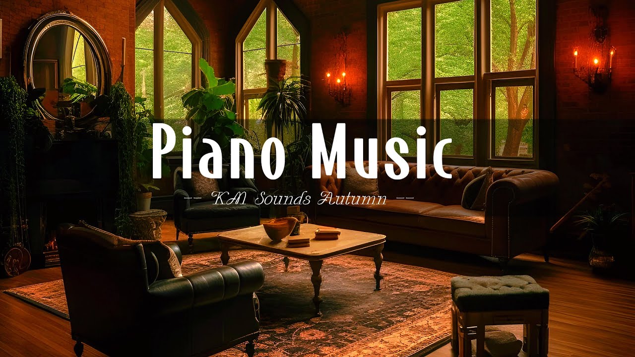 Cozy Autumn Lake House - Rainy Morning with Fireplace Sounds🍁