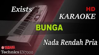 Download lagu BUNGA - EXISTS ( NADA RENDAH PRIA ) || KARAOKE mp3