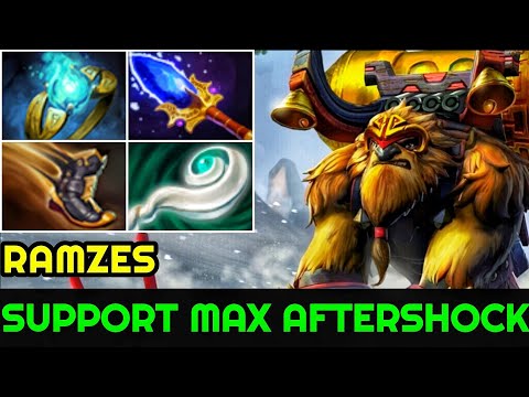 Ramzes [Earthshaker] Pro Support Roam Max Aftershock Scepter Build Unkillable Monster 7.23 Dota 2