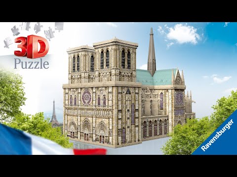 Ravensburger 3D Dėlionė 324 vnt. - Paryžiaus Dievo Motinos katedra, 12523 video