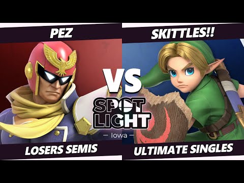 Spotlight: Iowa Losers Semis - PeZ (Captain Falcon) Vs. SKITTLES!! (Young Link) SSBU Ultimate