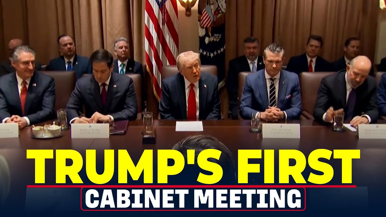 LIVE: President Donald Trump's first Cabinet meeting |Elon Musk |DOGE |USA |America |Federal Workers