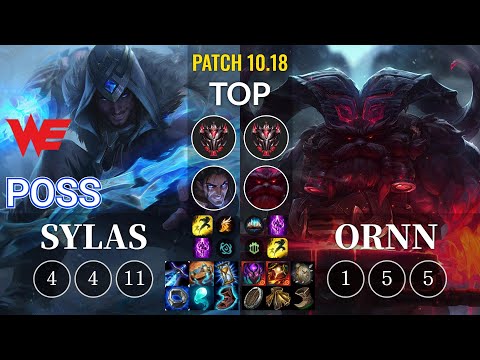 WE Poss Sylas vs Ornn Top - KR Patch 10.18