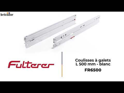 Coulisses à galets FR6500 - charge 50 kg - sortie totale FULTERER
