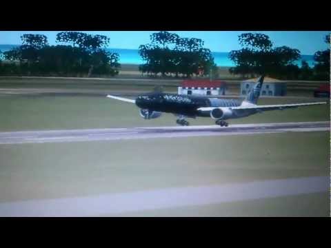 777-300 Air New Zealand All Black - Landing at WBSB Brunei Intl