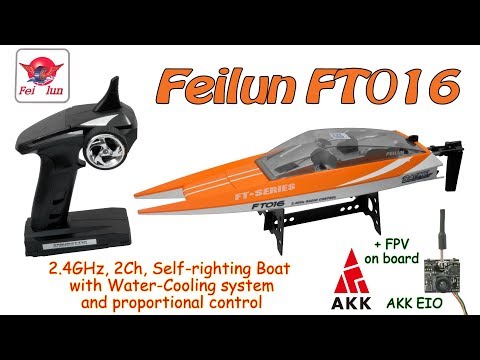 Feilun FT016 2.4GHz, 2Ch, RC Boat, Water-Cooling, Proportional control (RTR) + AKK EIO on board