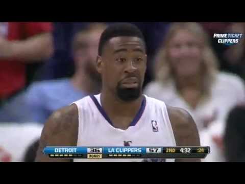 Brandon Knight gets dunked on by DeAndre Jordan & buried in a coffin on the court