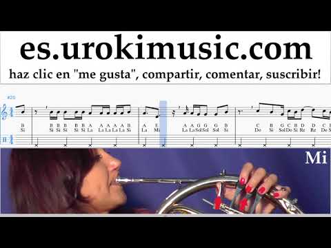 Tutorial de Trompa DJ Khaled, Justin Bieber - No Brainer Clases Notas um-ih927