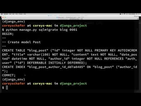 Python Django Tutorial  Full Featured Web App Part 5   Database and Migrations
