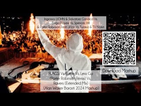 FLAGS Vs Rattle Vs Less Go (Porter Robinson Remix) Vs Ravers (Alan Walker 2024 Barasti beach Mashup)