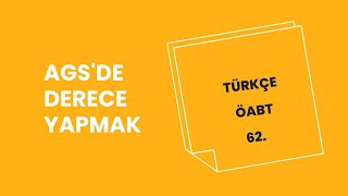 MEB AGS - ÖABT SÜRECİM | TÜRKÇE ÖABT 62. OLMAK | TAVSİYELER | KAYNAK Ö
