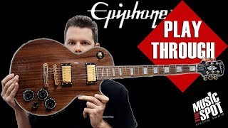 Video thumbnail for Playthrough: Epiphone Limited Edition Les Paul Custom Pro Koa by The Music Spot