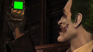 Batman Arkham Origins Joker "now that's not funny" green (pink) screen