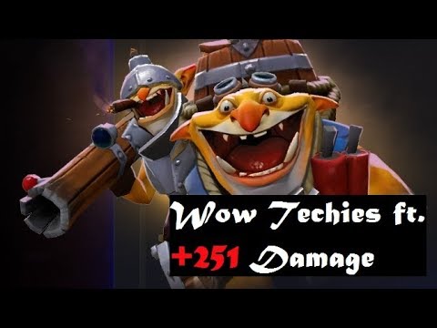 Wow Techies ft. +251 Damage - DotA2 Techies Gameplay