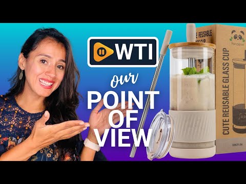 Pandaloo® Glass Cups With Lids and Straws -20 Fl Oz- Perfect Size Iced Coffee Cup - Smoothie Cup With Bamboo Lid and On the go Lid (Creamy Mushroom - WTI product video review