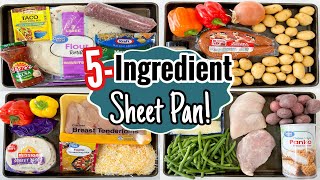 5 FAST & TASTY Sheet Pan Dinners! | The EASIEST 5-Ingredient Recipes | Julia Pacheco