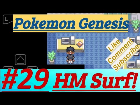 Pokemon Genesis part 29 Got HM Surf & PokeFan Met Dad In Cave Of Origin & Granite Beach