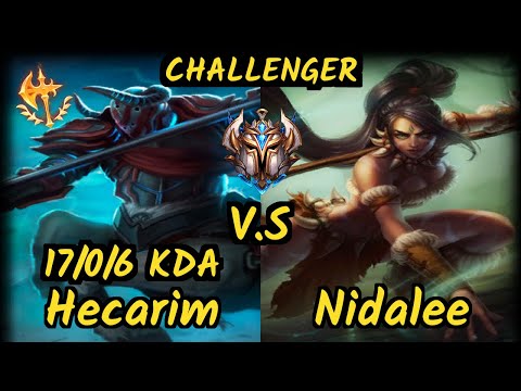OPT Dardoch (HECARIM) vs NIDALEE - 17/0/6 KDA JUNGLE CHALLENGER GAMEPLAY - NA v9.7