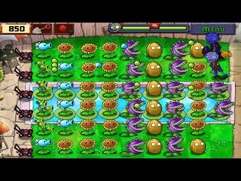 Plants vs Zombies Survival Endless 9000 Plus Flags - Gatling Pea Strategy 2025 #pvz#plantsvszombies