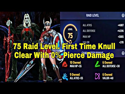 75 Raid Level | Sharon First Time Knull Clear With 0% Pierce Damage - Marvel Future Fight