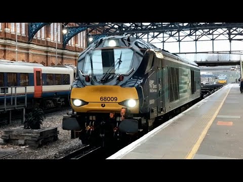 DRS Class 68 68003 & 68009 with Winfrith Nuclear Train - up through Bournemouth - 6Z95 - 23/03/23