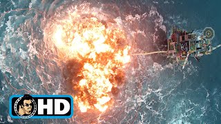 THE BURNING SEA Movie Clip - Gas Explosion | Exclusive (2022)
