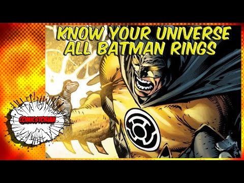 All Batman Power Rings (Green,Yellow,Black,White)-  Know Your Universe