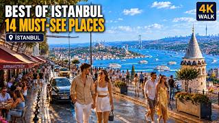 İstanbul’da Gezilecek En İyi 14 Yer 🇹🇷 | Muhteşem 4K Yürüyüş Turu