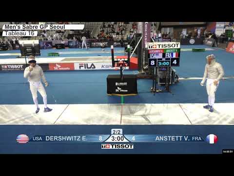 2019 165 T16 08 M S Individual Seoul KOR GP RED ANSTETT FRA vs DERSHWITZ USA