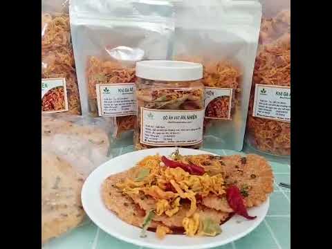 Video review 1 gói cơm cháy chiên nước mắm hành - đồ ăn vặt An Nhiên