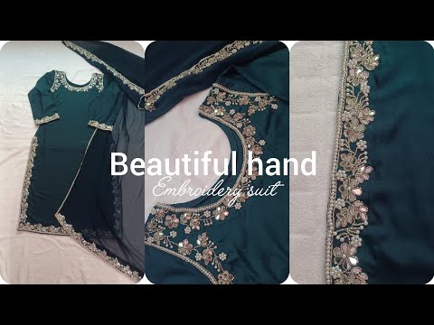 Beautiful embroidery dress ✨✨#fashiondesign #embroidery #diy