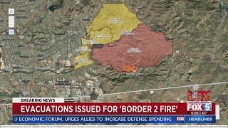 Evacuation orders, warnings issued in area of Border 2 Fire